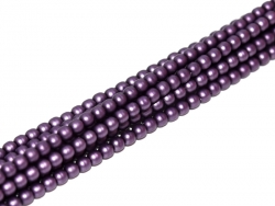 02010/75429 - 1 Strang Perlen Ø 2 mm rund - plum pearl-coating satin