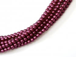 02010/75479 - 1 Strang Perlen Ø 2 mm rund - dk rose pearl-coating satin