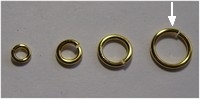 20 Stück Biegeringe 10x1,2mm dick - goldfarben