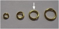 20 Stück Biegeringe 8x1,2mm dick - goldfarben