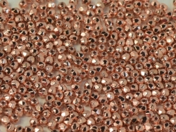 50 Stück - 2,0 mm Glasschliffperlen - copper plated