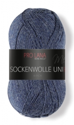 100 Gramm Wolle Pro Lana - Sockenwolle uni - 4-fach - blau