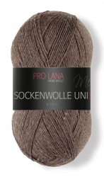 100 Gramm Wolle Pro Lana - Sockenwolle uni - 4-fach - braun