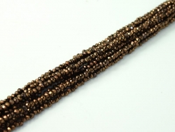 200 facetierte Rondelle 1,5*1mm Black Bronze