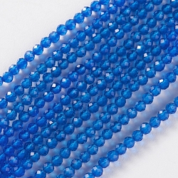 190 facetierte runde Perlen Ø 2mm tr. Royal Blue