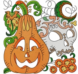 Stickdatei Vollstick - Jacobean-Pumpkin-002 --- Design Pack