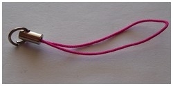 1 Stück Handykordel mit Biegering - fuchsia