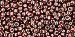 10 g TOHO Seed Beads 11/0 TR-11-0363 - Inside-Color Montana Blue/Oxblood Lined (E)