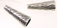 #39 - 1 Perlkappe 28x10mm altsilber