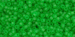 5g TOHO SeedBeads 15/0 TR-15-0007 F - Tr.-Frosted Peridot