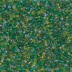 5 Gramm Miyuki Seed Beads 15-Mix 10 Ever Green