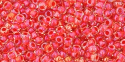 10 g TOHO Seed Beads 11/0 TR-11-0190 - Inside-Color Luster Crystal/Tropical Sunset Lined (E)