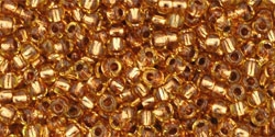 10 g TOHO Seed Beads 11/0 TR-11-0744 - Copper-Lined Lt Topaz (A,E)