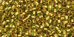 10 g TOHO Seed Beads 11/0 TR-11-0747 - Copper-Lined Lime Green (A,E)