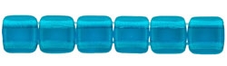 50 Stück Two-Hole Flat Square 6mm - Teal