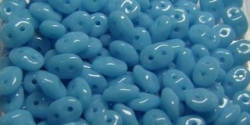 #043 10g SuperDuo-Beads opak hellblau