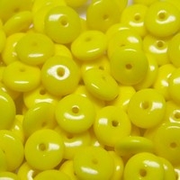 #10 - 50 Stück Linsen 6x2,3 mm opak yellow