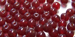 #36 50 Stück Perlen rund - milky ruby - Ø 4 mm