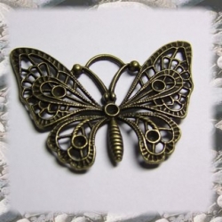 1 Schmetterling 48x38 mm - antikbronze