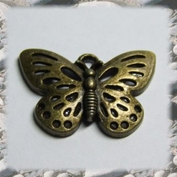 1 Schmetterling 25x18 mm - antikbronze