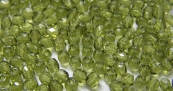 #19.03 50 Stück - 2,0 mm Glasschliffperlen - olivine