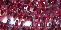 #05b - 50 Stück Lentils 6x2,5 mm tr. fuchsia AB