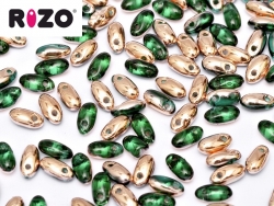 #07 10g Rizo-Beads tr. emerald capri gold