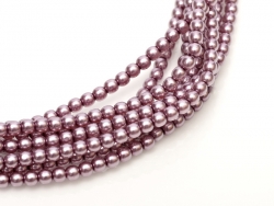 02010/70428 - 1 Strang Perlen Ø 2 mm rund - amethyst pearl-coating