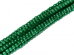 02010/70455 - 1 Strang Perlen Ø 2 mm rund - emerald pearl-coating