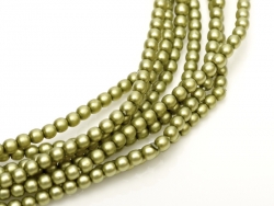 02010/75457 - 1 Strang Perlen Ø 2 mm rund - green tea pearl-coating satin