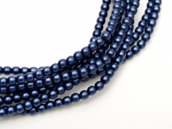 02010/75467 - 1 Strang Perlen Ø 2 mm rund - montana blue pearl-coating satin