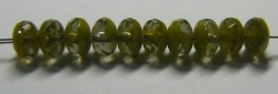 #17 - 20 Stück - 3*5mm Donut - tr./opak olivine