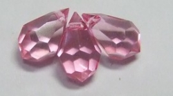 1 facetierter Tropfen 6x10 mm Crystal Pink Coating