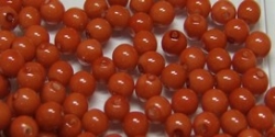 #73 1 Strang - 4,0 mm Glasperlen - lt coral paint coating (±120 Stück)