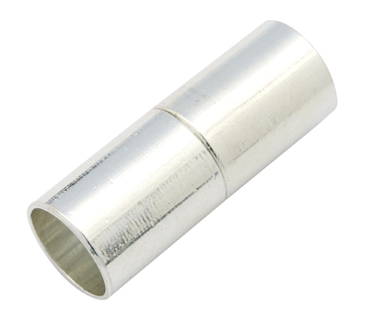 1 Magnet-Verschluss Ø 28x11mm zum Kleben - silberfarben