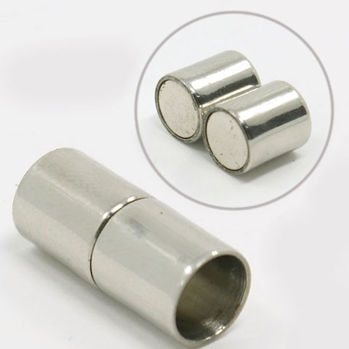 1 Magnet-Verschluss Ø 24x16mm zum Kleben - platinumfarben