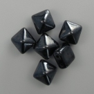 #16 - 10 Two-Hole Pyramid 8x8mm - hematit