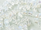 #33a - 25 Stck. PRECIOSA Pellet™ 4x6 mm crystal AB