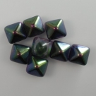 #40 - 10 Two-Hole Pyramid 8x8mm - magic color purple