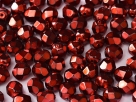 #99.21 50 Stück - 4,0 mm Glasschliffperlen - heavy metal red