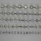 1 m Strasskette crystal Ø ± 2,5mm - silber