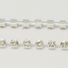 1 m Strasskette crystal Ø ± 2,5mm - silber