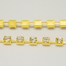 1 m Strasskette crystal Ø ± 3,0mm - gold