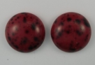 #12 - 1 Cabochon 19x5mm (LxBxH) - rot/schwarz gesprenkelt