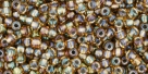 10 g TOHO Seed Beads 11/0 TR-11-0281 - Inside-Color Rainbow Topaz/Olivine Lined (E)