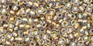 10 g TOHO Seed Beads 11/0 TR-11-0262 - Inside-Color Crystal/Gold Lined (E)