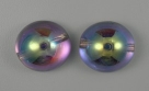 #05 - 1 Dome Bead 14x8mm - crystal silver rainbow