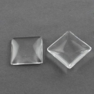 #33.01 - 1 Stück Glascabochon 25x25 mm crystal