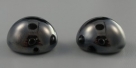 #15 - 1 Dome Bead 14x8mm - jet chrom full