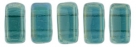 #31 - 50 Stück Two-Hole Bricks 3x6mm - Luster Iris Atlantis Blue